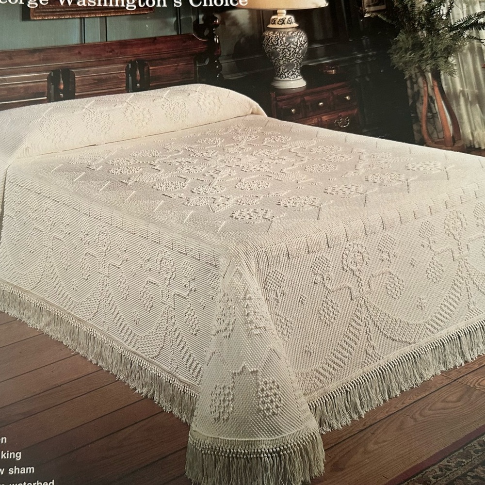 NEW NIB BATES GEORGE WASHINGTON BEDSPREAD 50th Anniversary COVERLET COTTON Queen